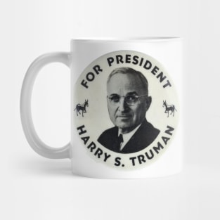 Harry S Truman Presidential Campaign Button Design Mug